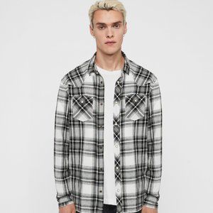All Saints Lonesome Plaid Shirt. Size Medium (New)